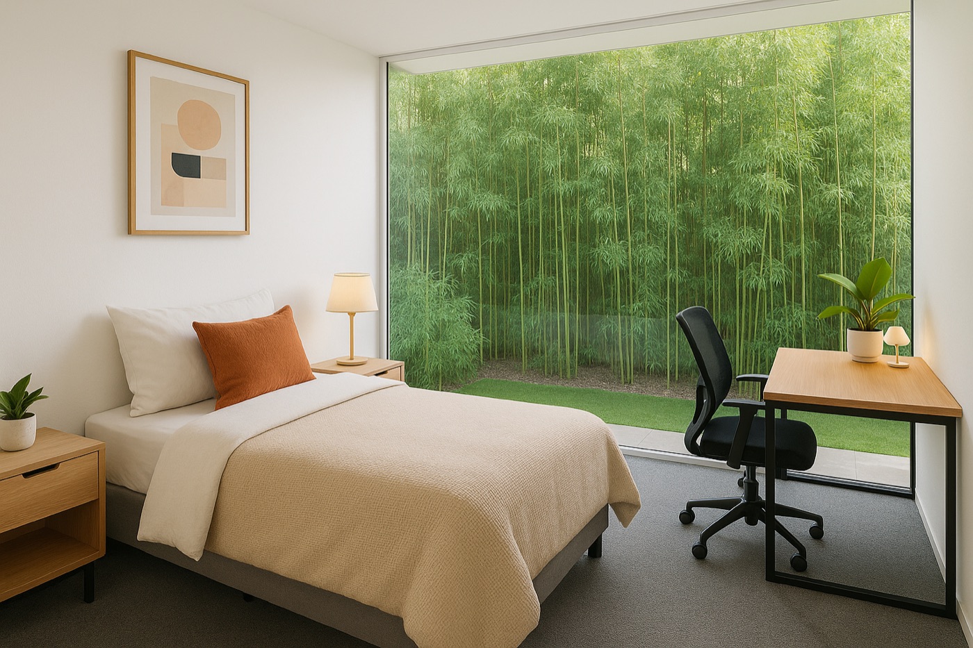 Large single room with a desk